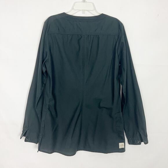 The North Face 1/2 Button Long Sleeve Black Top Size Large - Picture 6 of 13